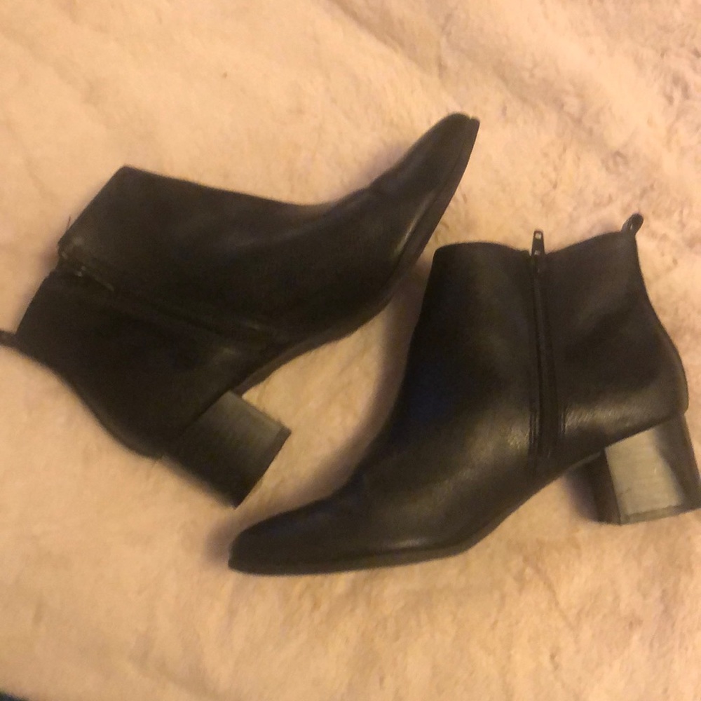 Faux leather booties
